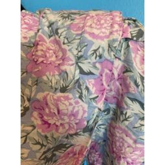 RE/DONE The Attico 80's Cottage Floral Shoulder Pads Mini Dress Covered Button S - Picture 9 of 11